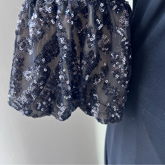 BETSY & ADAM sequin jersey GOWN - Picture 10 of 11